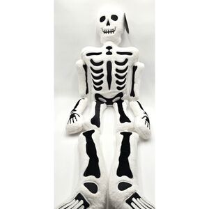 GLOW IN THE DARK Life Size Skeleton Pillow Halloween 2024 Decor Plush 54' NEW
